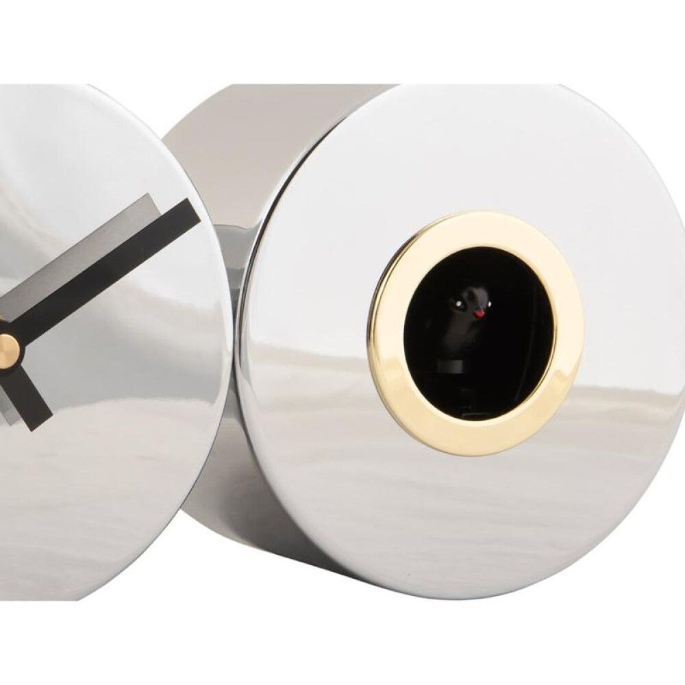 Veggklukka Duo Cuckoo Ø13x26cm króm