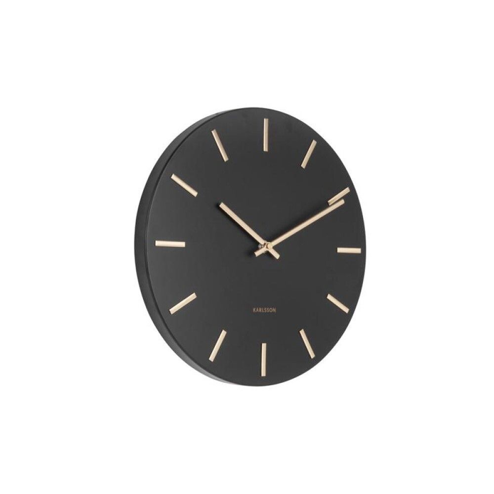 Veggklukka Charm S Ø30cm svört