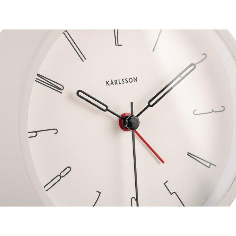 Vekjaraklukka Belle tal Ø11 cm hvít