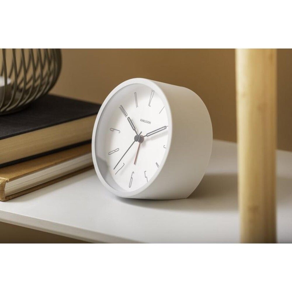 Vekjaraklukka Belle tal Ø11 cm hvít