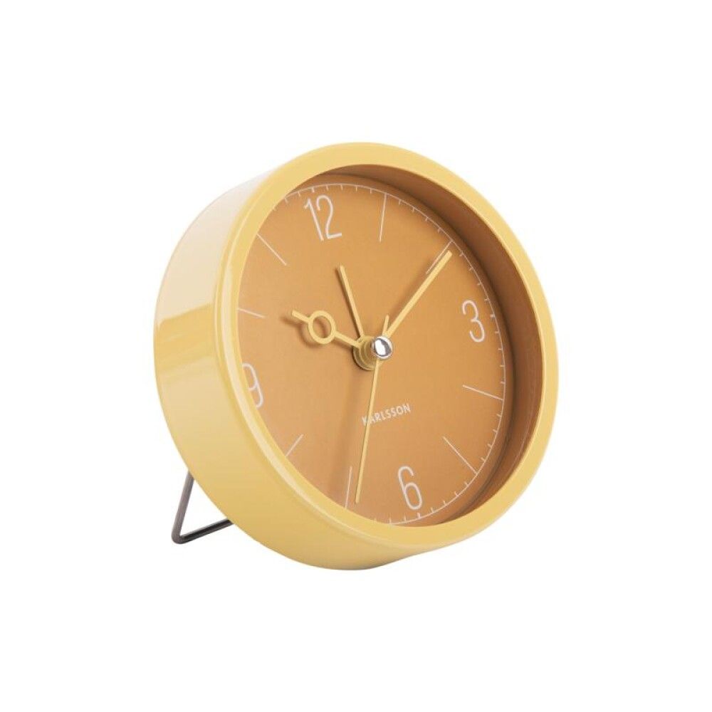 Vekjaraklukka Monocle Ø9,2cm gul
