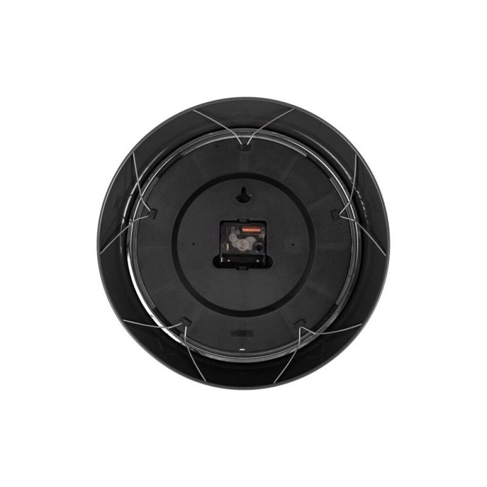 Veggklukka Moderne retro Ø34cm svört