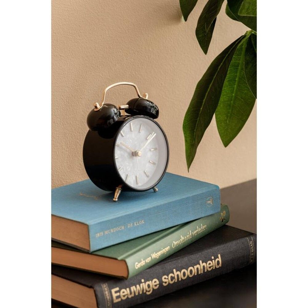 Vekjaraklukka Pearl Glow Ø8cm svört