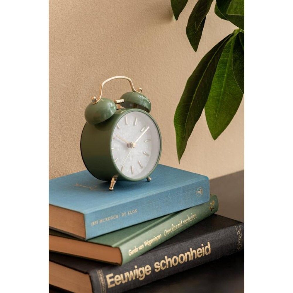 Vekjaraklukka Pearl Glow Ø8cm græn