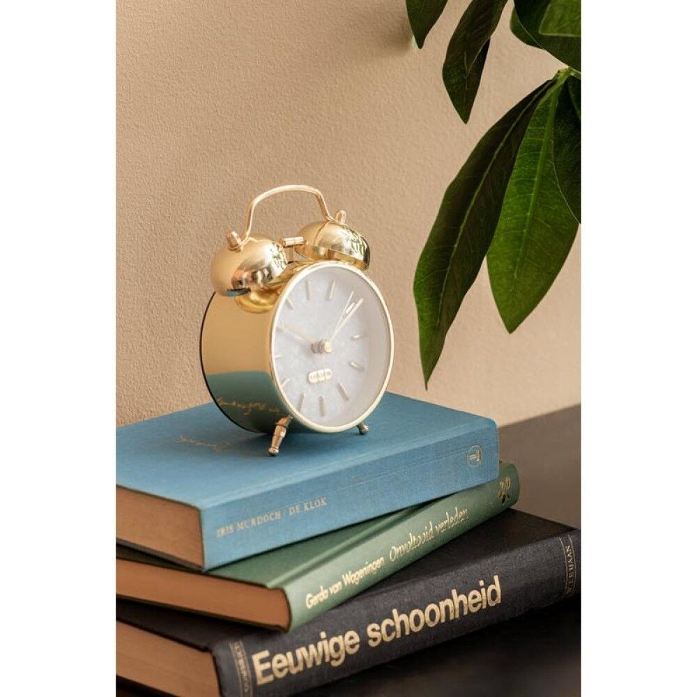 Vekjaraklukka Pearl Glow Ø8cm gyllt