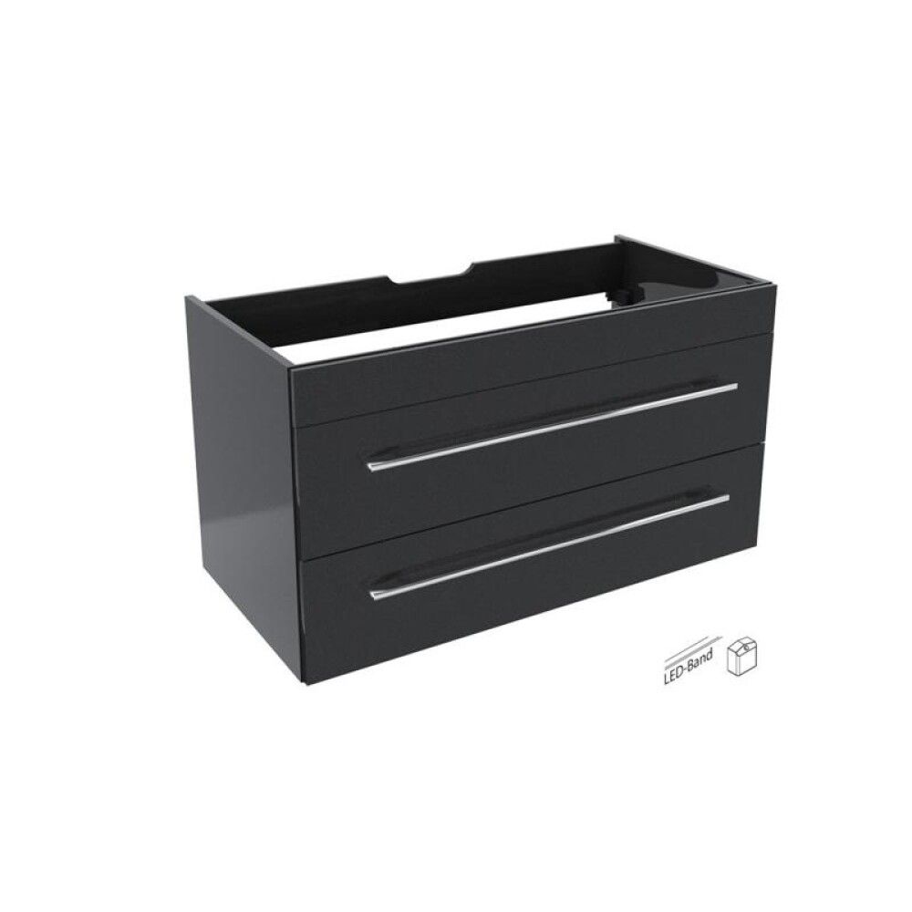 Handlaugarskápur Riva 48,8x99,4x55 cm Camargue svartur