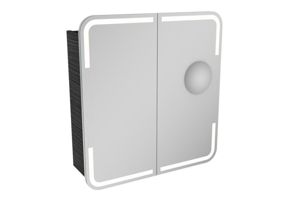 Speglaskápur Stella með LED dökk eik 700x737x157 mm Camargue