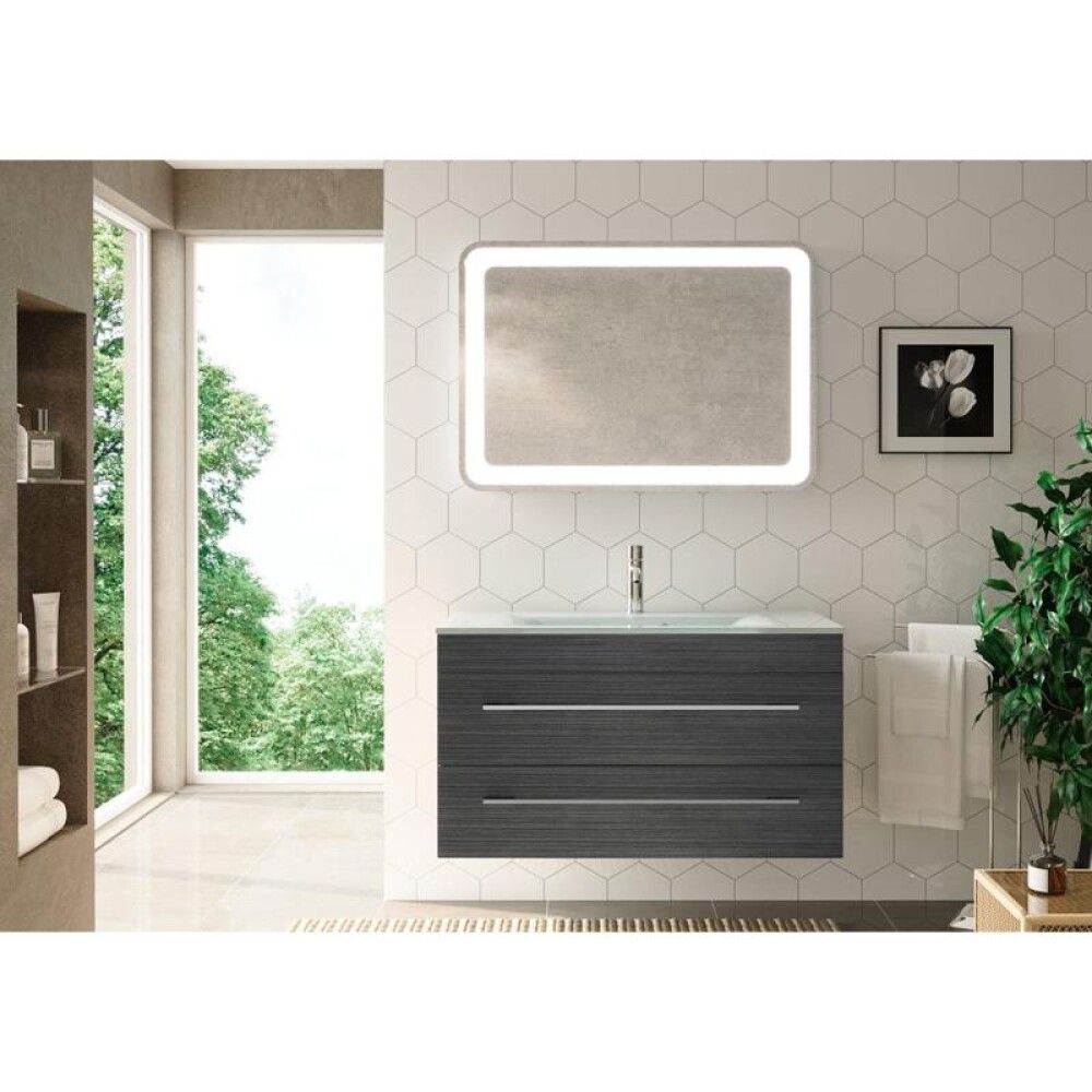 Handlaugarskápur Riva 48,8x99,4x55 cm Camargue dökk eik