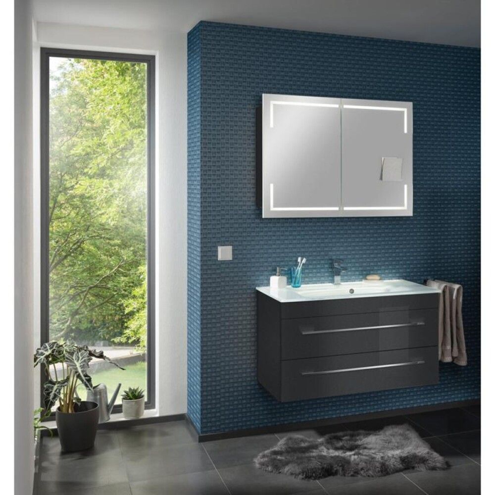 Handlaugarskápur Riva 48,8x99,4x55 cm Camargue svartur