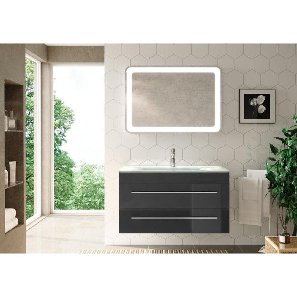 Handlaugarskápur Riva 48,8x99,4x55 cm Camargue svartur