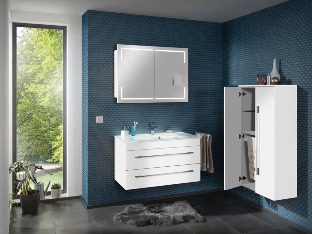 Speglaskápur LED Stella Camargue 100x73,7x15,7mm hvítur