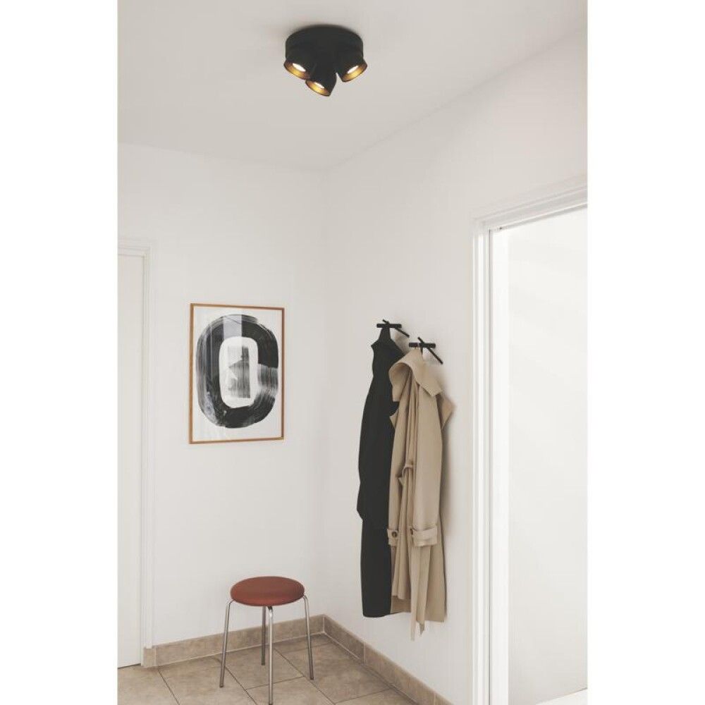 Kastarar 3xGU10 Pitcher Ø27cm svartur