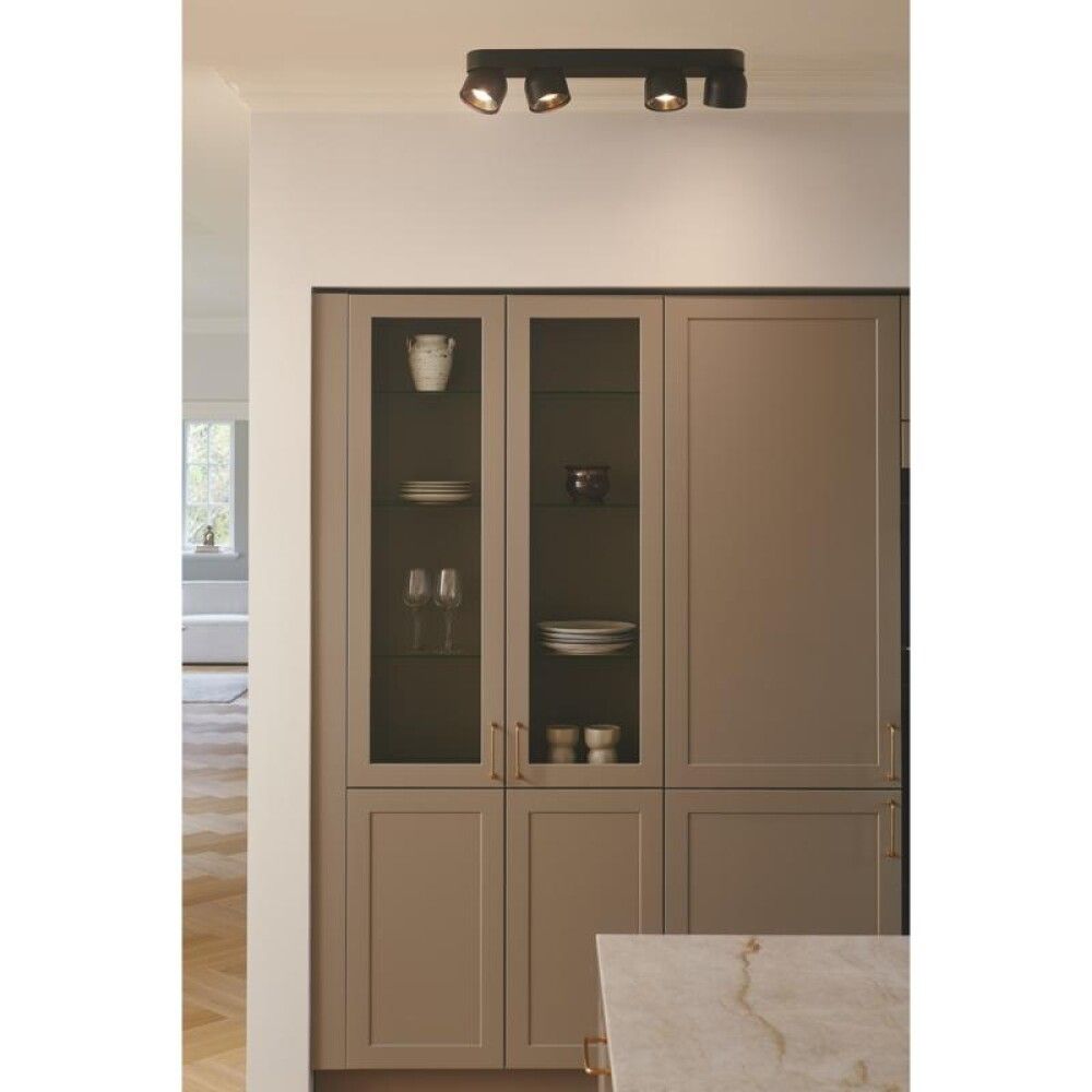 Kastarar 4xGU10 Pitcher 65,9 cm svartur