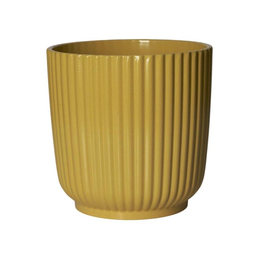 Blómapottur Olivia Ø19cm gulur Lauvring
