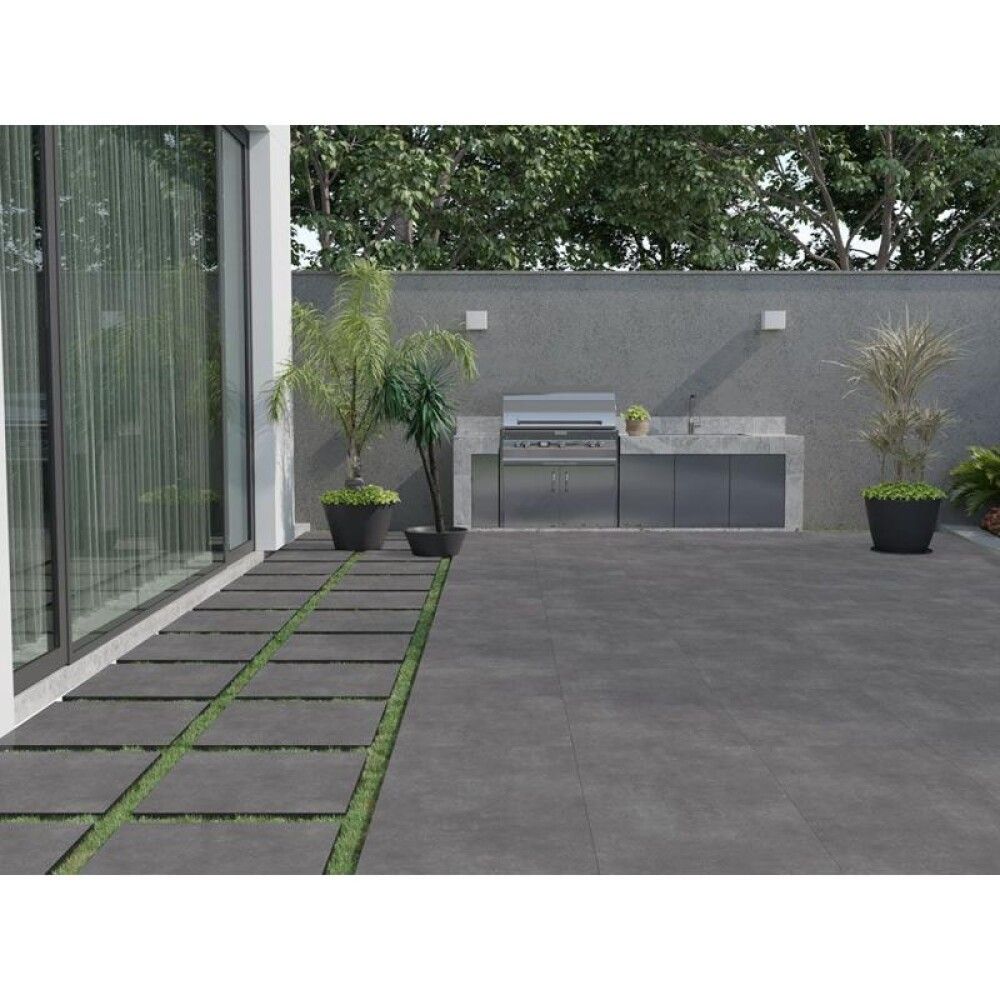Flísar úti 60x60cm Concrete Gray 20mm 0,72m²