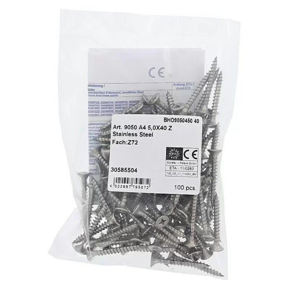 Spónaplötuskrúfa undursinkuð A4 3,5x20mm