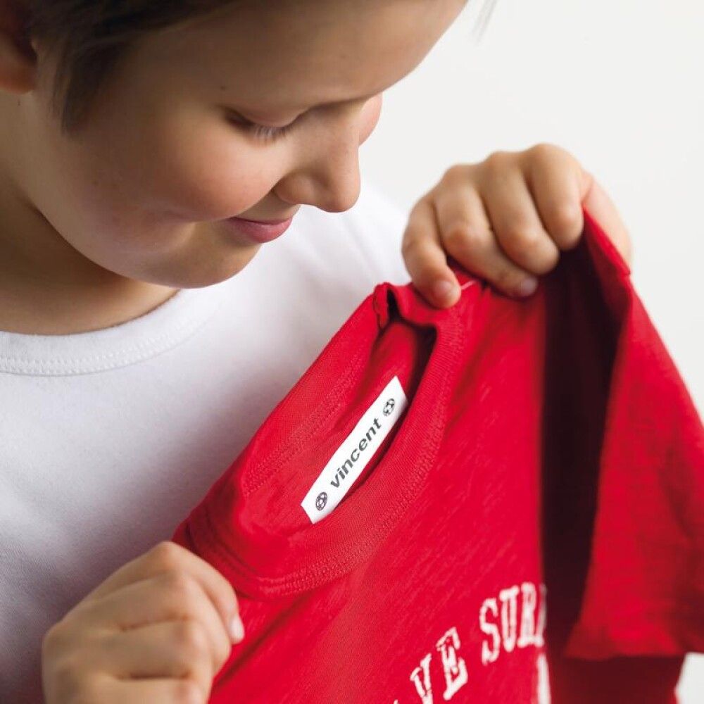 Merkimiði fyrir LetraTag DYMO D1 merkivél Iron-On 12 mm