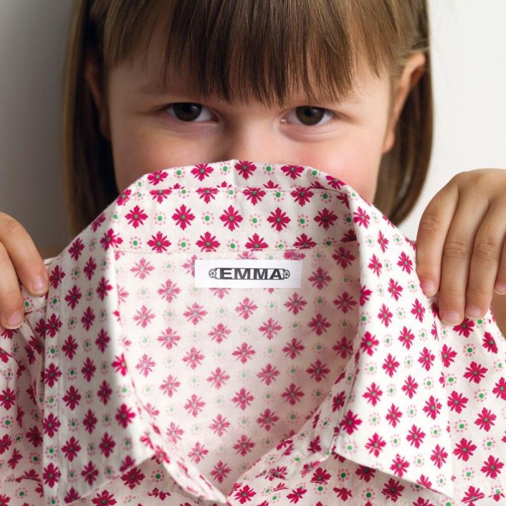 Merkimiði fyrir LetraTag DYMO D1 merkivél Iron-On 12 mm