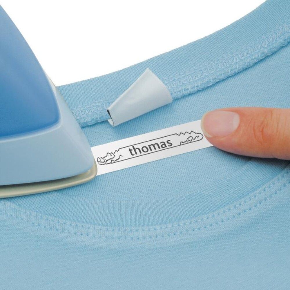 Merkimiði fyrir LetraTag DYMO D1 merkivél Iron-On 12 mm