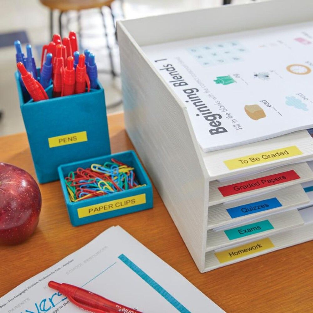 Límmiði fyrir DYMO D1 merkivél 12mm x 7m svartur/gulur