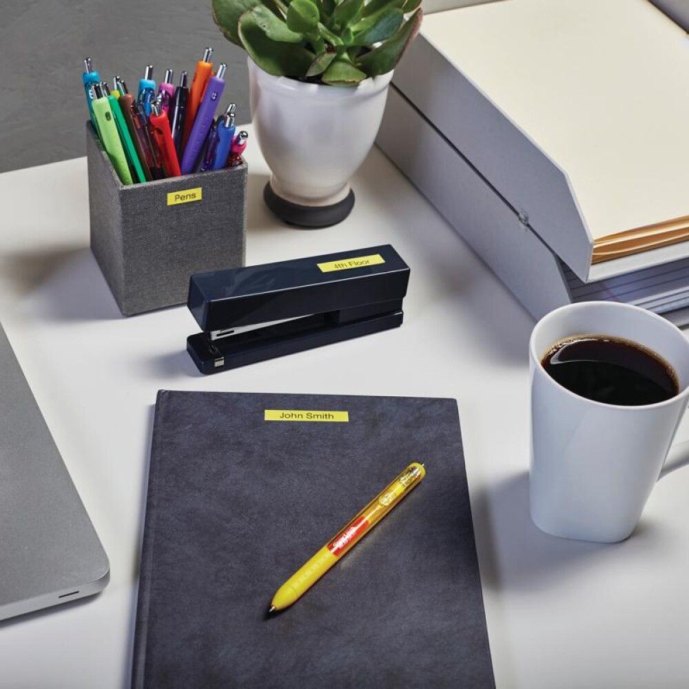 Límmiði fyrir DYMO D1 merkivél 9mm x 7m svartur/gulur