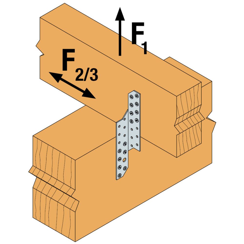 Sperruakkeri 170x32,5x2,0mm vinstri Simpson Strong-Tie galv.