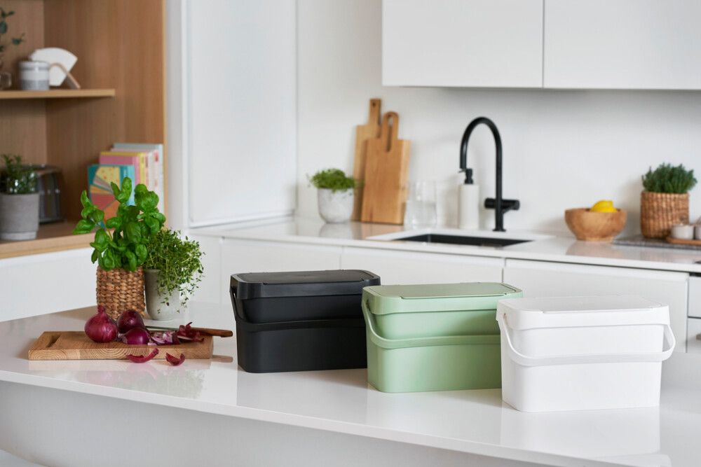 Ruslatunna fyrir lífrænt 5L Collect Biowaste hvít