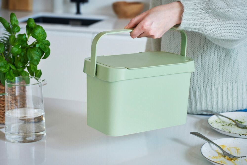 Ruslatunna fyrir lífrænt 5L Collect Biowaste græn