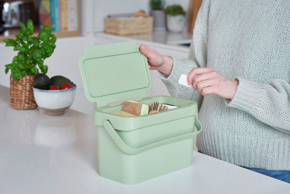 Ruslatunna fyrir lífrænt 5L Collect Biowaste græn