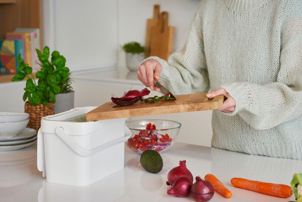 Ruslatunna fyrir lífrænt 5L Collect Biowaste hvít