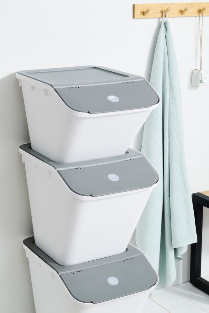 Flokkunartunna 51L Collect Stack-It hvít