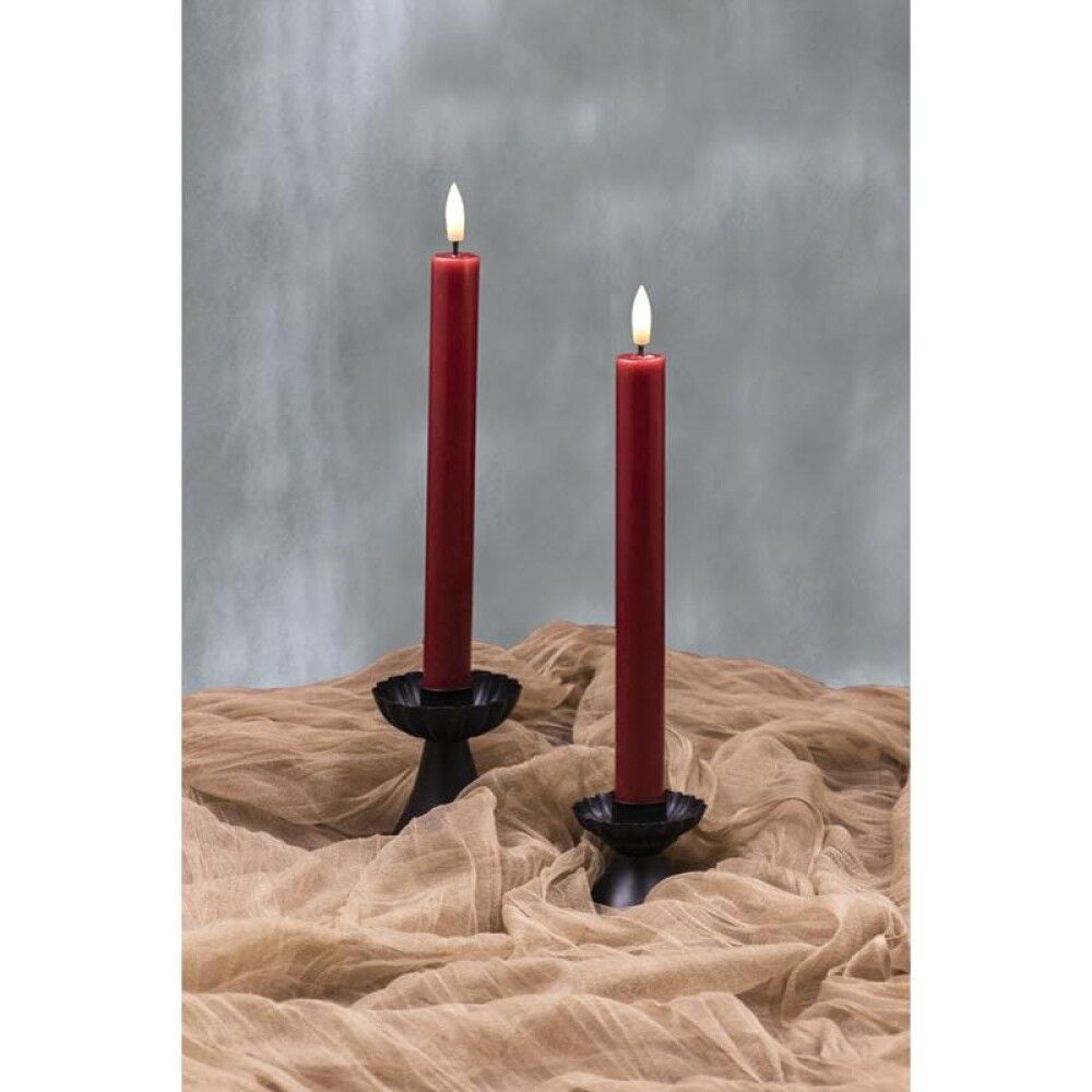 Rafhlöðukerti LED 25 cm 2 stk rauð 2x2 AAA