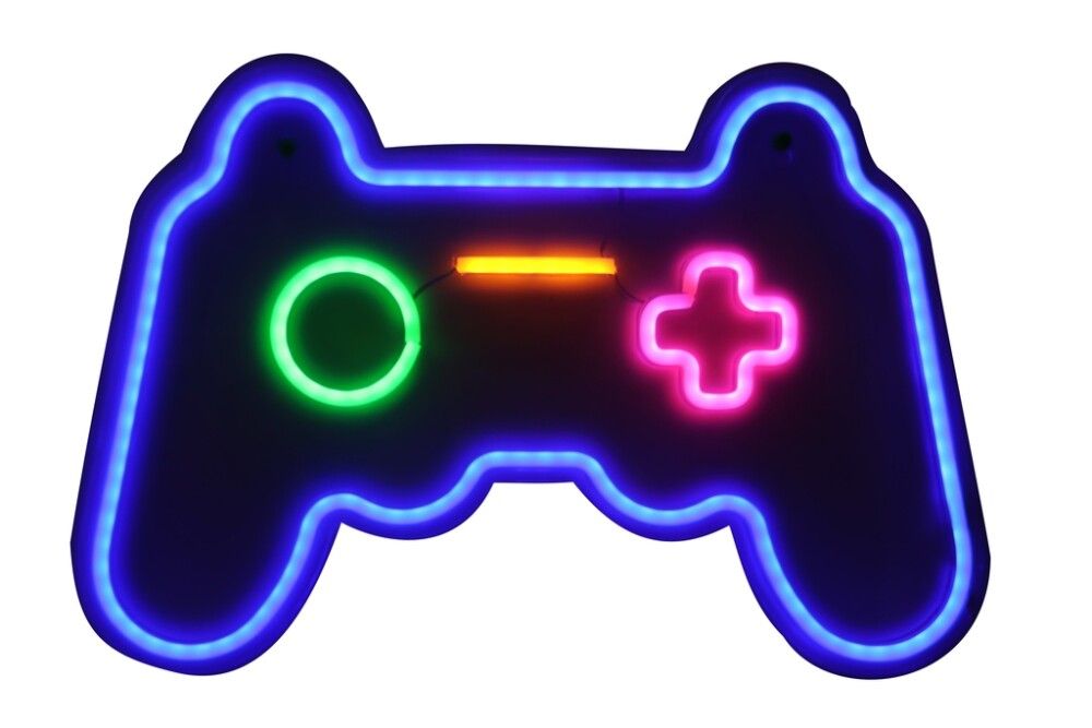 Neonskilti Gamer 24x13 cm USB