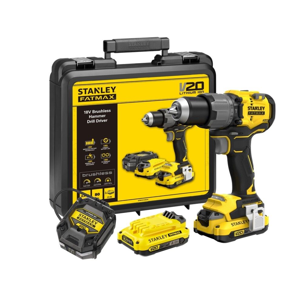 Höggborvél 18V 2x2,0Ah Stanley FatMax SFMCD726D2K-QW