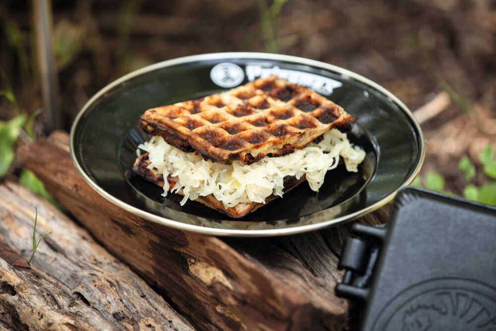 Vöfflujárn með handfangi Petromax steypujárn