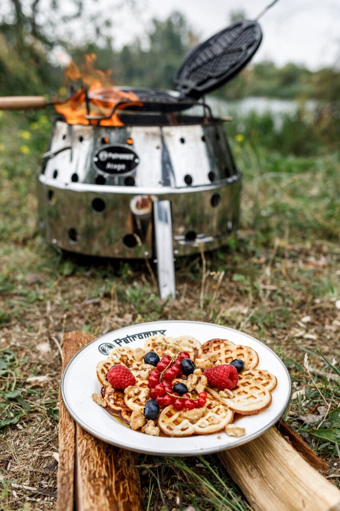 Vöfflujárn með handfangi Petromax steypujárn
