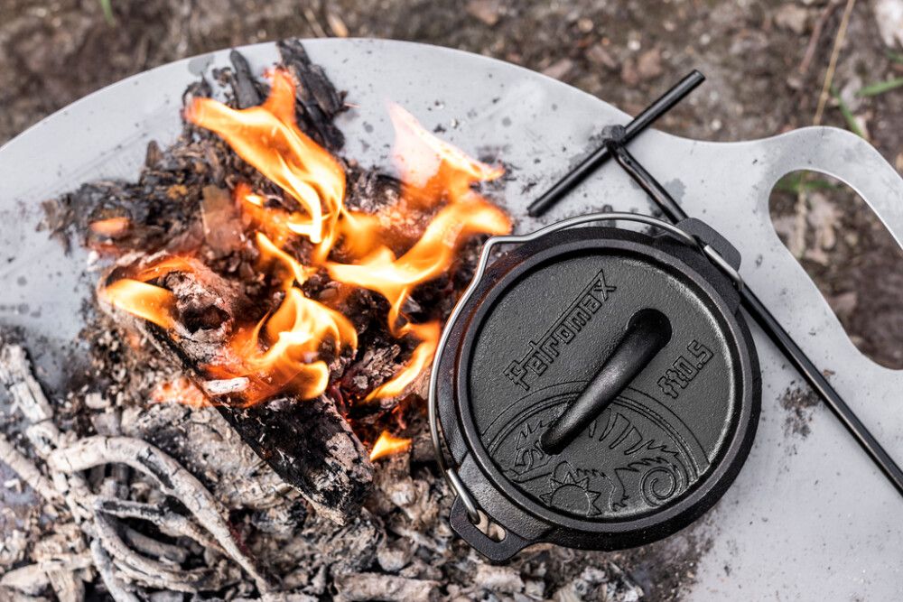 Loklyfta fyrir steypujárnspott 35cm Petromax stál