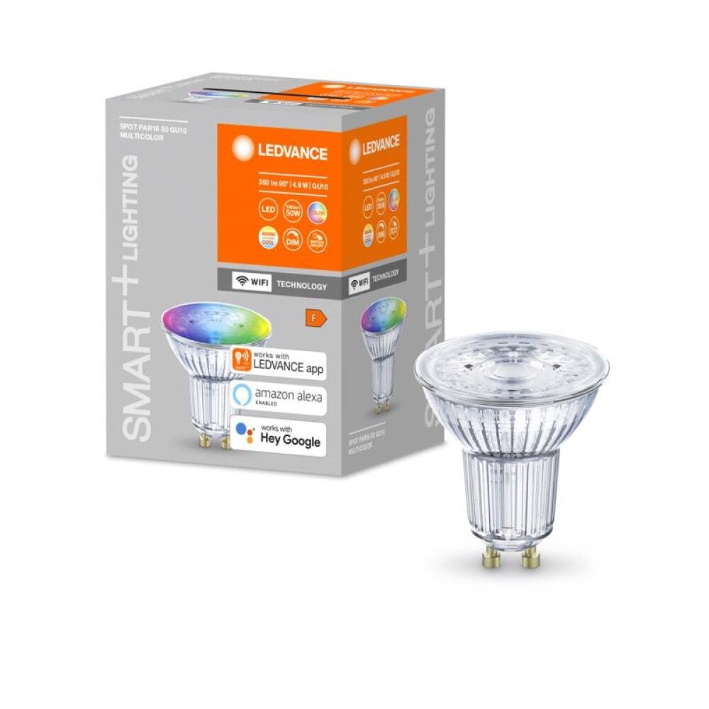 Snjallpera LED GU10 RGBW Ledvance Smart+ 5W Ø50 mm