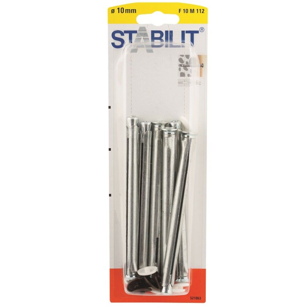Karmfesting 10x112mm Stabilit 6stk með skrúfum