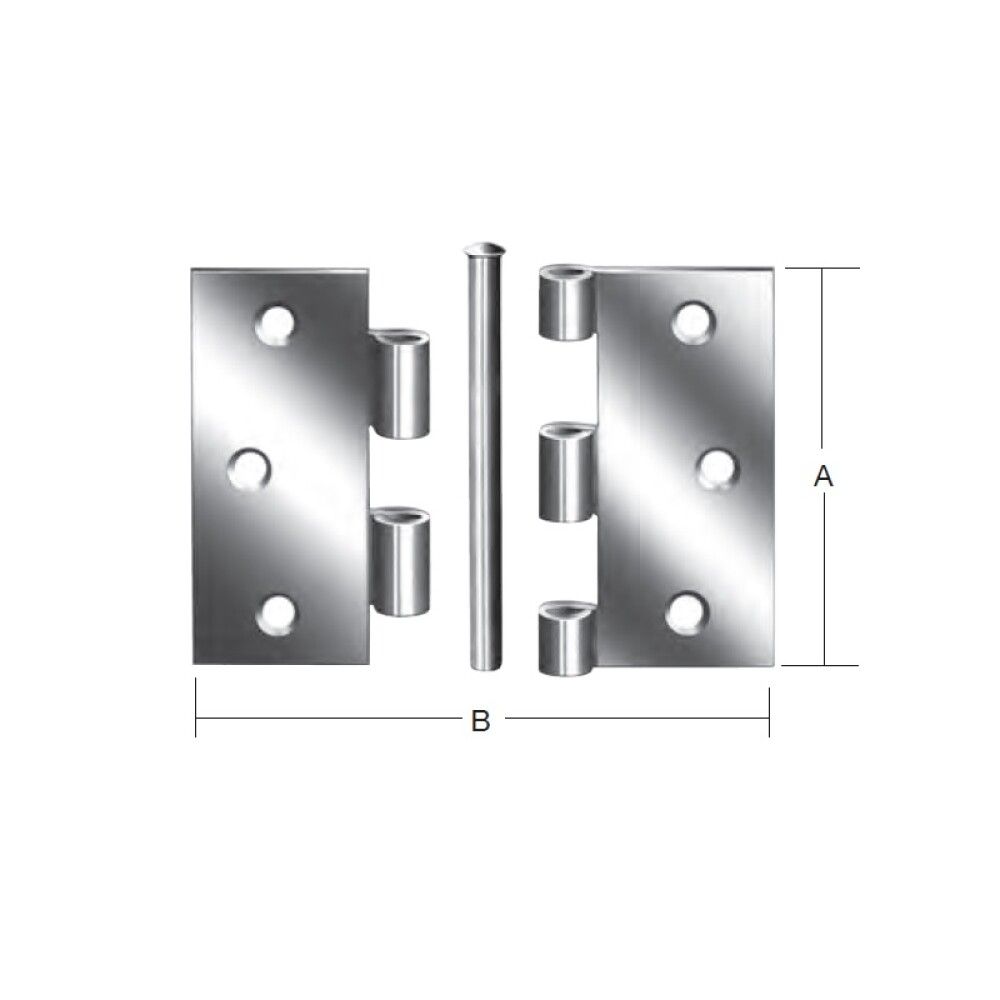 Löm með splitti 75x75mm Vormann galv