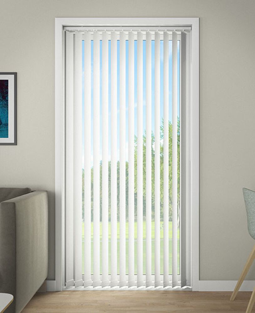 Strimlagardínur myrkvunar 150x250 cm Debel Eclipse hvítar