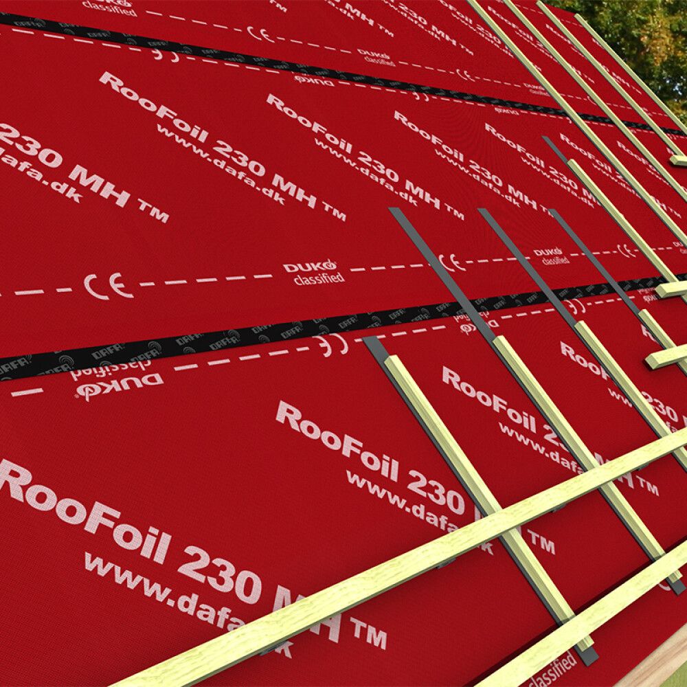 Þakundirlag RooFoil 230 MH rauður Dafa 50x1,1m