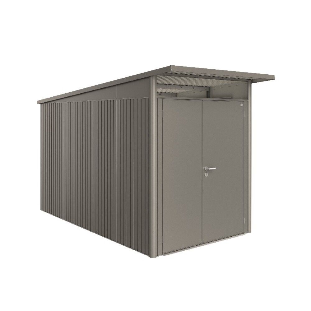 Geymsluskúr 5,71m² Avantgarde A4 kvartsgrár tvöföld hurð