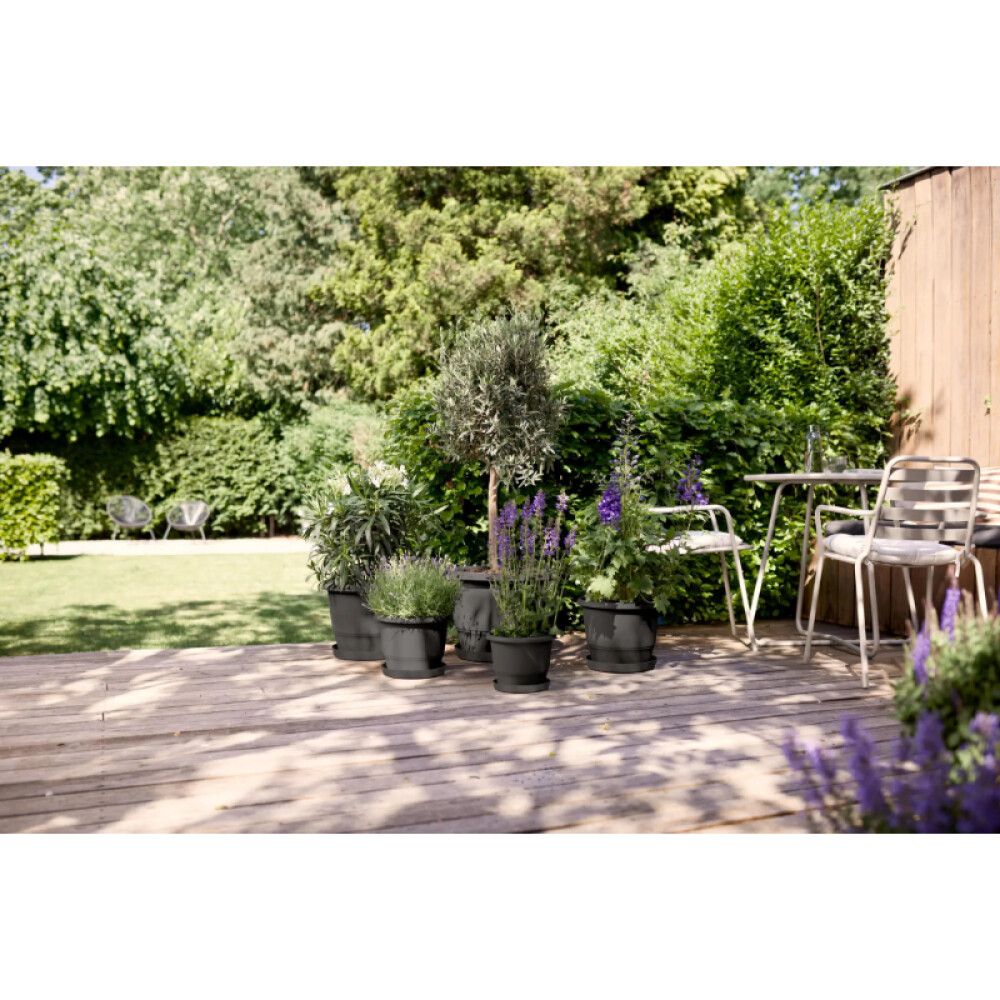 Blómapottur Amiga Round Ø39cm svartur