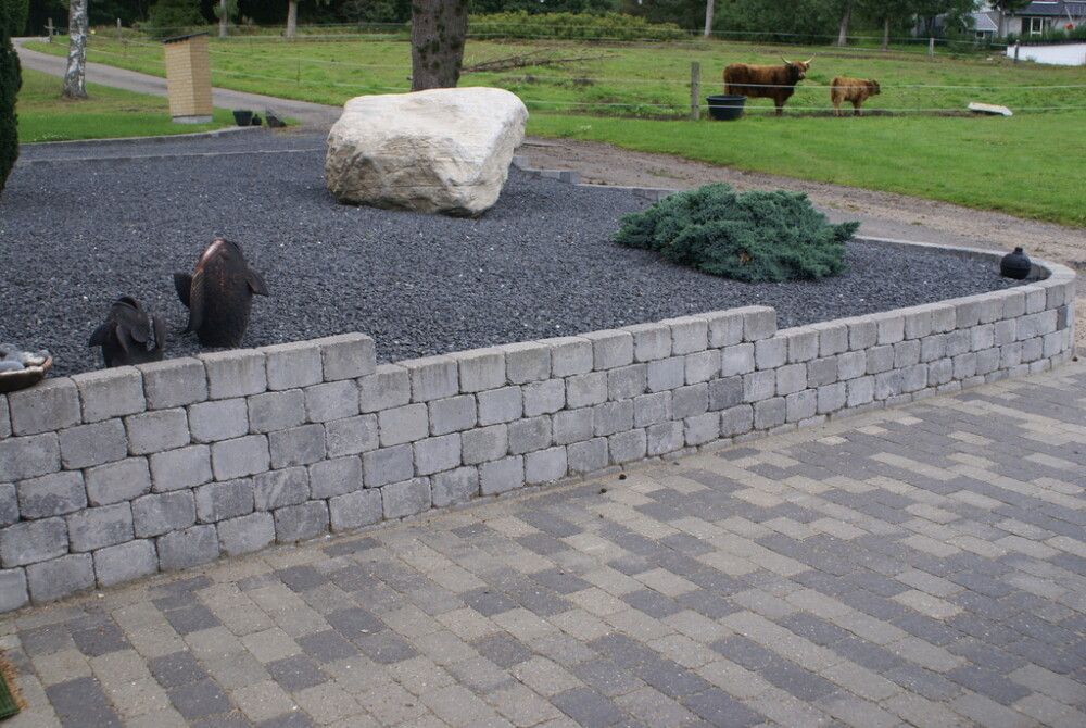 Grófur kanntsteinn 14x21x14 cm IBF grá blandað