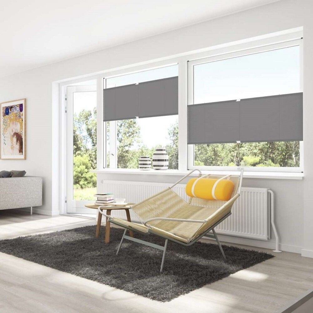 Plíseruð gardína 130x130 cm Debel Flex grá