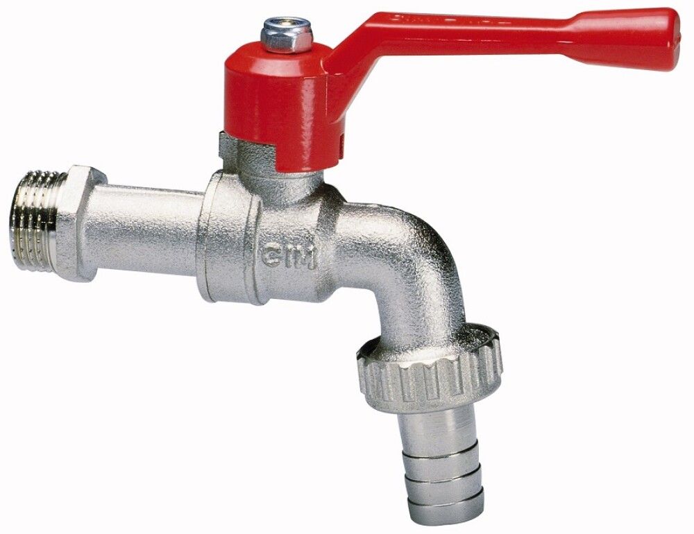 Krani með kúluloka 1/2" rauður