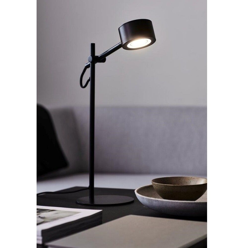 Borðlampi LED Clyde svartur 40,7 cm