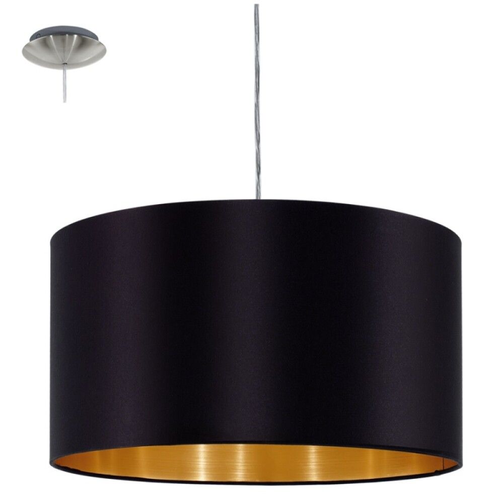 Hangandi ljós E27 Maserlo Ø38cm svart/gyllt