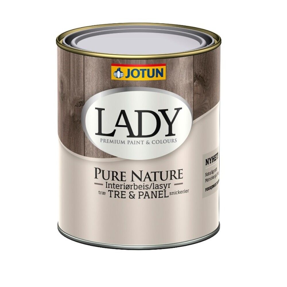 Viðarbæs Lady Pure Nature glær grunnur 2,7L Jotun